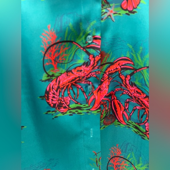 J. Crew Collection silk shirt in lobster print - Picture 2 of 3